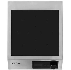 Плита Индукционная Kitfort КТ-142 серебристый / черный стеклокерамика  (настольная)