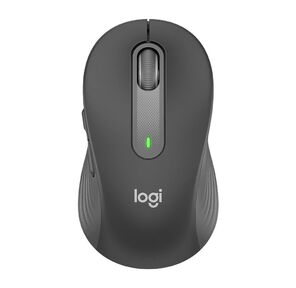 Мышь беспроводная Logitech M650 Signature Graphite |910-006390| темно-серая,  400-4000 dpi,  Bluetooth + 2.4G,  5 кнопок,  АА-батарейка,  полноразмерная,  правый хват