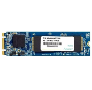 Apacer SSD AST280 480Gb SATA M.2,  R520 / W495 Mb / s,  MTBF 1, 5M,  3D TLC,  280TBW,  Retail,  3 years  (AP480GAST280-1)