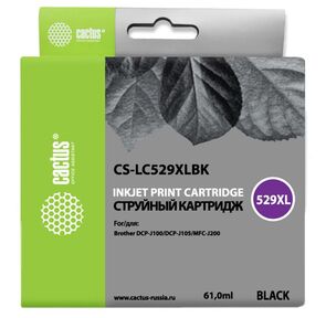 Картридж BLACK 61ML CS-LC529XLBK CACTUS