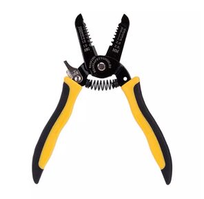 Стриппер многофункциональный Deli DL2607 0, 6-2, 6мм Размер: 7 дюймов. Диапазон зачистки: 0, 6-2, 6 мм. Лезвие из материала 50# с черной отделкой. PP+TPR погружная ручка. Пружина с автоматическим возвратом. 2 в 1 инструмент для зачистки проводов и кусачки.