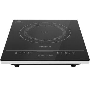 Плита Индукционная Hyundai HYC-0111 черный / серебристый закаленное стекло  (настольная)