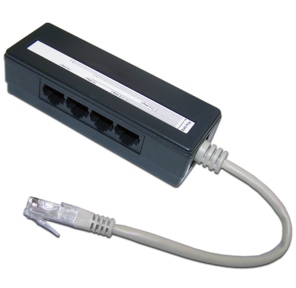 Разветвитель Lanmaster TWT-4U1  (упак.:1шт) 1м