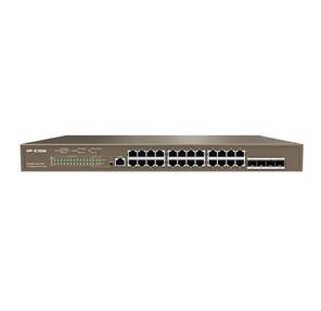IP-COM G5328P-24-410W Управляемый PoE коммутатор третьего уровня с 24 гигабитными портами PoE,  4 SFP и 1 Console порт