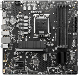 MSI PRO B760M-P DDR5 Socket1700,  Intel B760,  4xDDR5,  PCI-Ex16,  4SATA3,  7.1-ch,  GLAN,  3 USB 3.2,  1 USB Type-C,  VGA,  HDMI,  DP,  mATX,  RTL