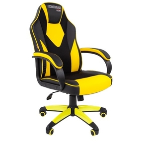 Офисное кресло Chairman   game 17 Россия экопремиум черный / желтый   (7028515)