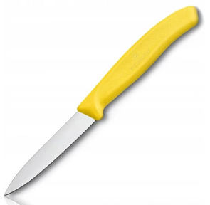 Нож кухонный Victorinox Swiss Classic  (6.7606.L118) стальной для чистки овощей и фруктов лезв.80мм прямая заточка желтый