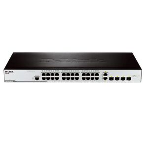 D-Link DES-3200-28,  24-Port 10 / 100Mbps + 2 Combo 1000BASE-T / SFP + 2 SFP L2 Management Switch