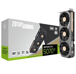 Видеокарта Zotac RTX5070Ti SOLID CORE OC WHITE ED 16GB GDD7 256bit 3xDP HDMI 3FAN PREMIUM PACK