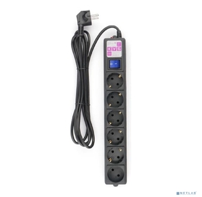 Power Cube Фильтр-удлинитель 3м 6 р 16А SPG6-B3M  (21888),  черный