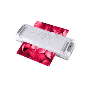 Ламинатор многофункциональный ГЕЛЕОС ЛМ A4 Мульти,  А4,  2х125  (пленка 60-125 мкм),  350 мм / мин,  2 вала,  пласт. корпус,  мах толщина 0.6 мм,  реверс + резак,  обрезчик углов и дырокол