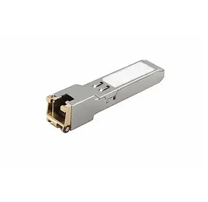 Медный SFP модуль Gigabit Ethernet с разъемом RJ45. Скорость 1000 Мбит / с. Интерфейс: SERDES. Расстояние передачи  - до 100 м. Размеры  (ШхВхГ): 14, 3x12, 7x63мм. Вес: 0, 03кг. Рабочая температура: 0…+70°С.