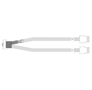 Кабель DiliVing DL-LP5454 Slimline LP x8  (SFF8654LP угловой) -to- 2 Slimline SASx4  (SFF8654),  85 Ohm,  PCI Gen4,  80cm, 