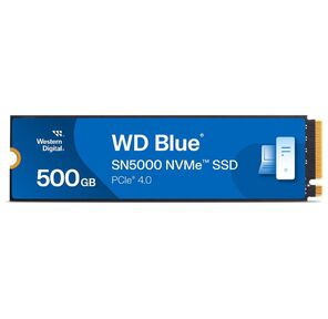 Твердотельный диск 500GB WD Blue,  NVMe,  M.2 2280,  PCI-E 4x4 [R / W - 5000 / 4000 MB / s]