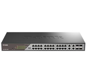 Сетевой коммутатор /  Smart L2 Surveillance Switch 24х1000Base-T PoE,  4xCombo 1000Base-T / SFP,  PoE Budget 370W,  Long-range PoE up to 250m