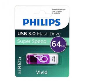 Флеш накопитель 64GB PHILIPS VIVID3.0 64GB,  USB 3.0
