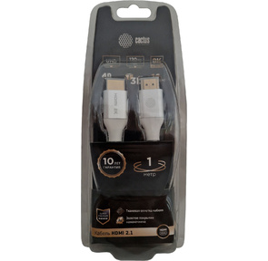 Cactus CS-HDMI.2.1-1 Кабель аудио-видео HDMI  (m) / HDMI  (m) 1м. Позолоченные контакты черный