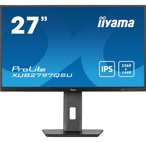 Монитор Iiyama 27" ProLite XUB2797QSU-B2 черный IPS LED 1ms 16:9 HDMI M / M матовая HAS Piv 1300:1 300cd 178гр / 178гр 2560x1440 100Hz DP QHD USB 5.7кг