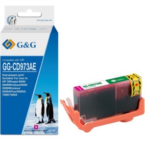 Картридж струйный G&G GG-CD973AE пурпурный  (14.6мл) для HP Officejet 6000 / 6000Wireless / 6500 / 6500Wireless