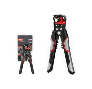 Инструмент обжимной Deli Автоматические клещи для снятия изоляции  (стриппер) DL2017 205мм,  диапазон зачистки 0, 2-6 мм,  пружина с автоматическим возвратом,  цинковый сплав,  лезвие CrMoV,  прорезиненные рукоятки