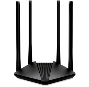 AC1200 Dual-Band Wi-Fi Gigabit Router,  4× Fixed External Antennas,  2× Gb LAN Ports,  1× Gb WAN Port