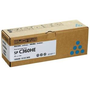 Ricoh 408185 Принт-картридж SP C360HE голубой {SP C360DNw / SP C360SNw / SP C360SFNw / SP C361SFNw,   (6000 страниц)}