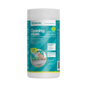 Салфетки Defender чистящие влажные CLN30320 для экранов в тубе (100шт),  ЭКО