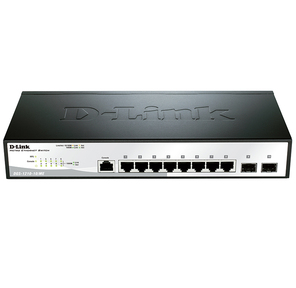 D-Link DGS-1210-10 / ME / A1A,  L2 Managed Switch with 8 10 / 100 / 1000Base-T ports and 2 1000Base-X SFP ports.16K Mac address,  802.3x Flow Control,  4K of 802.1Q VLAN,  802.1p Priority Queues,  Traffic Segment
