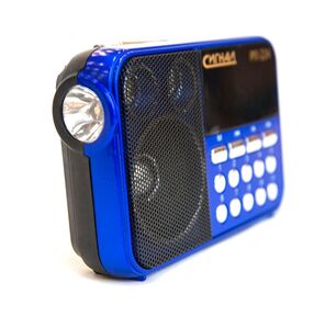 Радиоприемник портативный Сигнал РП-224 черный / синий USB microSD