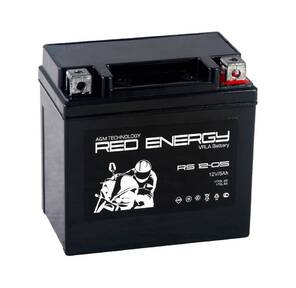 Стартерный мото аккумулятор Delta  (RED ENERGY Li-ion) RS 1205 напряжение 12В,   емкость 5Ач,  клемма Болт + гайка ? 5 мм  (ДхШхВ: 114х70х106мм Полная высота 111мм; Вес 1, 76кг; Кол-во элементов 6; Срок службы 5лет; Гарантия 1год)