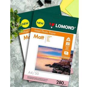 Фотобумага LOMOND  280 г / м2 А4 односторонняя   матовая  50 л.