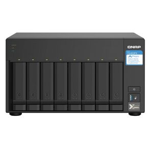 SMB QNAP TS-832PX-4G 8-Bay NAS,  AL324 64-bit quad-core 1.7GHz,  4GB DDR4 SODIMM RAM  (up to 1x16 GB),  8 x 3.5" /  2.5" drive slots,  2 x 10GbE SFP+ LAN,  2 x 2.5 GbE LAN,  3 x USB 3.2,  PCIe slot  Gen.2 x 2,  3xUSB 3.2