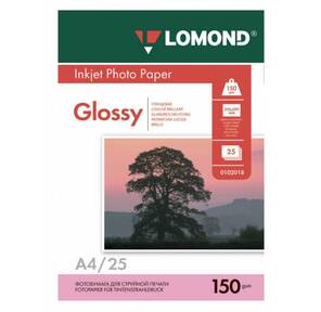 Бумага Lomond A4 150г / м2 25л., глянцевая  (0102043)