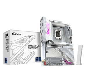 Материнская плата /  Z890 AORUS ELITE X ICE,  Socket 1851,  Intel®Z890,  4xDDR5-6400,  3xPCI-Ex16,  4xSATA3 (RAID 0 / 1 / 5 / 10),  5xM.2,  8Ch Audio,  1x2.5GbLan,  WiFi,   (4+4)xUSB2.0,   (6+2)xUSB3.2,   (1+1)xUSB Type-C™,  ATX,  RTL
