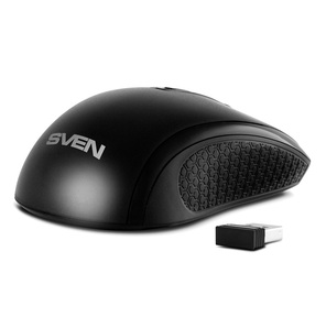 SVEN Беспроводная мышь RX-220W чёрная  (3+1кл. 800-1600DPI,  блист)