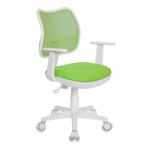 Кресло Бюрократ Ch-W797 SD TW-18,  белый пластик,  спинка салатовая сетка сиденье салатовое