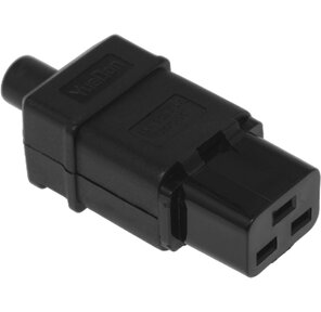Вилка Lanmaster IEC 60320 C19 16A 250V разборная черная