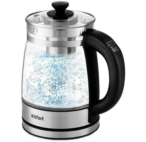 Чайник электрический Kitfort KT-6119 1.7л. 2200Вт прозрачный  (корпус: стекло)