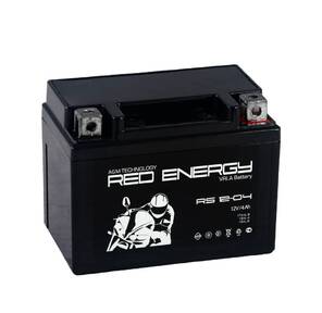 Стартерный мото аккумулятор Delta  (RED ENERGY Li-ion) RS 1204 напряжение 12В,   емкость 4Ач,  клемма Болт + гайка ? 5 мм  (ДхШхВ: 114х70х87мм Полная высота 92мм; Вес 1, 3кг; Кол-во элементов 6; Срок службы 5лет; Гарантия 1год)