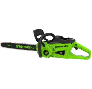 Цепная пила аккумуляторная GreenWorks GD40CS20Xk4,  40V,  40 см,  2000 Вт,  бесщеточная,   c 1хАКБ 4 Ач И ЗУ  (2008807UB)