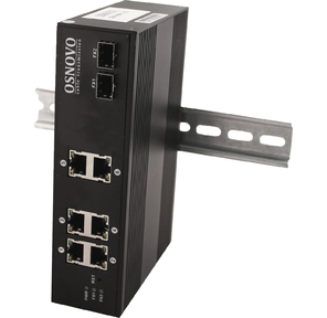 OSNOVO Промышленный гигабитный PoE коммутатор на 8 портов,  6 *10 / 100 / 1000Base-T с PoE  (до 25W),  2 *SFP 1000Base-X,  суммарно PoE до 150W,   БП опционально