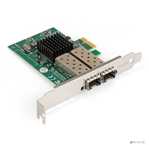 Сетевой адаптер ExeGate EXE-82576-F2  (PCI-E x1 v2.0,  порты 2xSFP,  10 / 100 / 1000Mbps,  Gigabit Server NIC Intel Chipset 82576-F2)