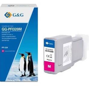 Картридж струйный G&G GG-PFI320M PFI-320M пурпурный  (300мл) для Canon imagePROGRAF TM-200 / 200MFP / 205 / 300 / 300MFP / 305