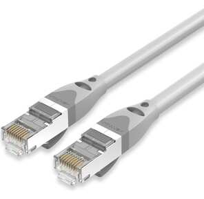 Патч-корд Vention прямой SFTP cat.6A,  RJ45 - 0, 3м. Серый