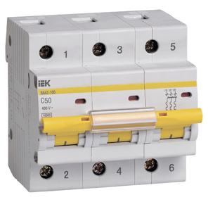 Iek MVA40-3-050-C Авт.выкл. ВА 47-100 3Р 50А 10 кА  х-ка С ИЭК