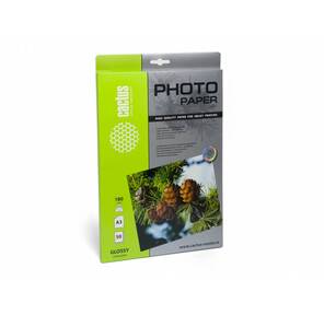 Cactus CS-GA318050 Фотобумага A3 / 180г / м2 / 50л. / белый глянцевое для струйной печати