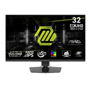 Монитор 31.5" MSI MAG 322URDF E16 Black  (Rapid IPS,  3840x2160 / 1920x1080,  HDMI+HDMI+DP,  USB Hub,  0.5 ms,  178° / 178°,  400 cd / m,  1000:1,  160Hz / 320Hz)
