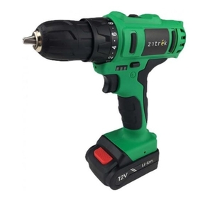 Дрель аккумуляторная Zitrek Greenpower 12-Li { 12В,  Li-ion аккумулятор 2шт,  ЗУ,  кейс,  бита }