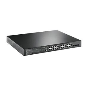 24-port Gigabit Managed PoE switch with 4 10G SFP+ ports,  support 802.3af / at PoE,  1 console port,  19-inch rack mount,  support L2 / L2+ features.