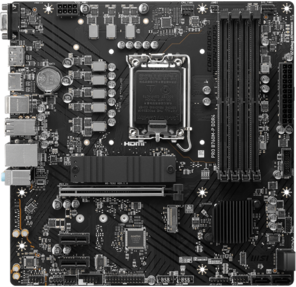 MSI PRO B760M-P DDR4 s1700,  Intel B760,  4xDDR4,  PCI-Ex16,  4SATA3,  7.1-ch,  GLAN,  3 USB 3.2,  1 USB Type-C,  VGA,  HDMI,  DP,  mATX,  RTL